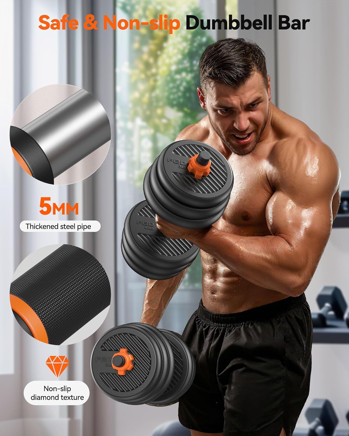 FEIERDUN Dumbbells: Compact Strength Upgrade Now Cover