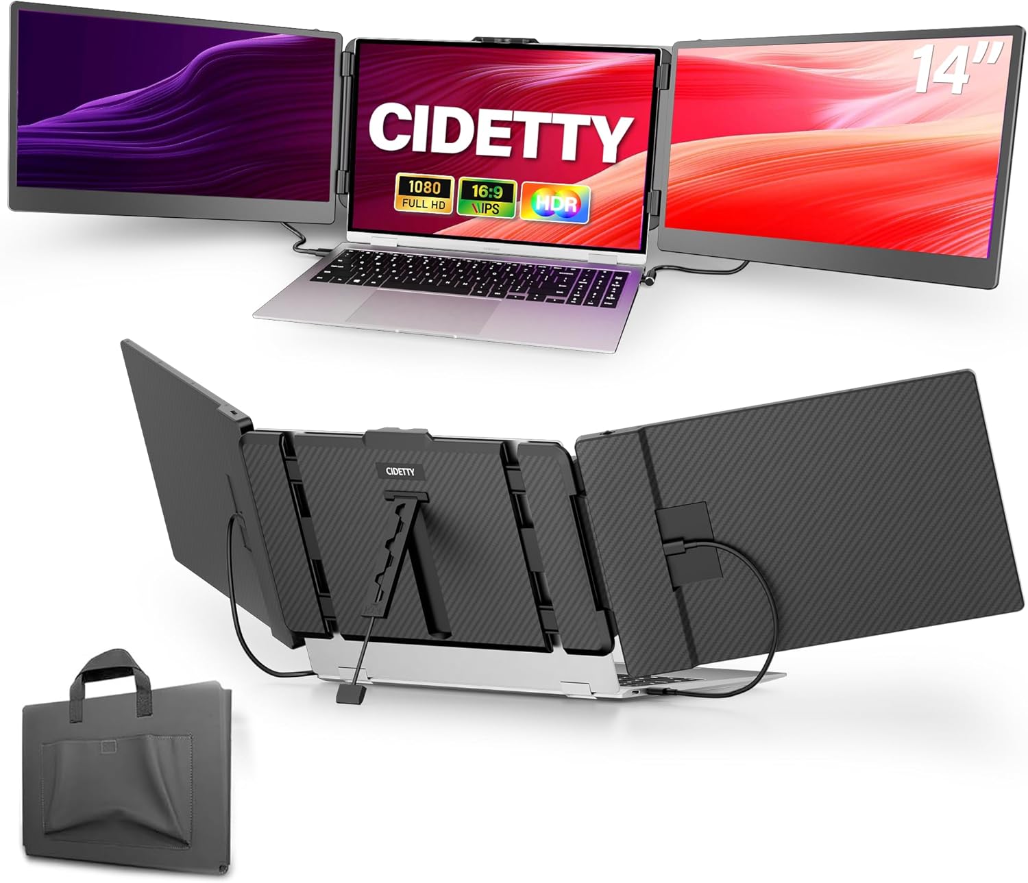 CIDETTY 14" Portable Monitor for Productivity Cover