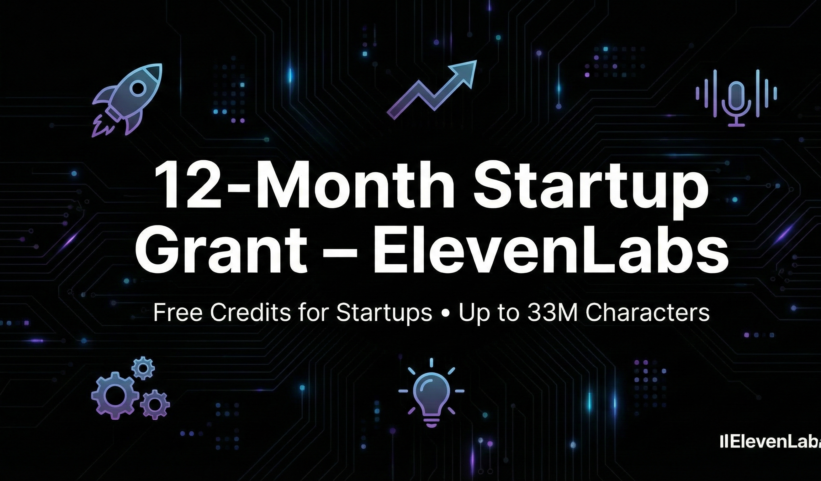 ElevenLabs Startup Grant — 12-Month Free Plan